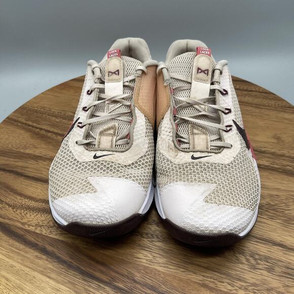 Nike Metcon 7 Shoes Womens Size 11 Beige Pink Training Gym Lifting Sneakers - Picture 2 of 8